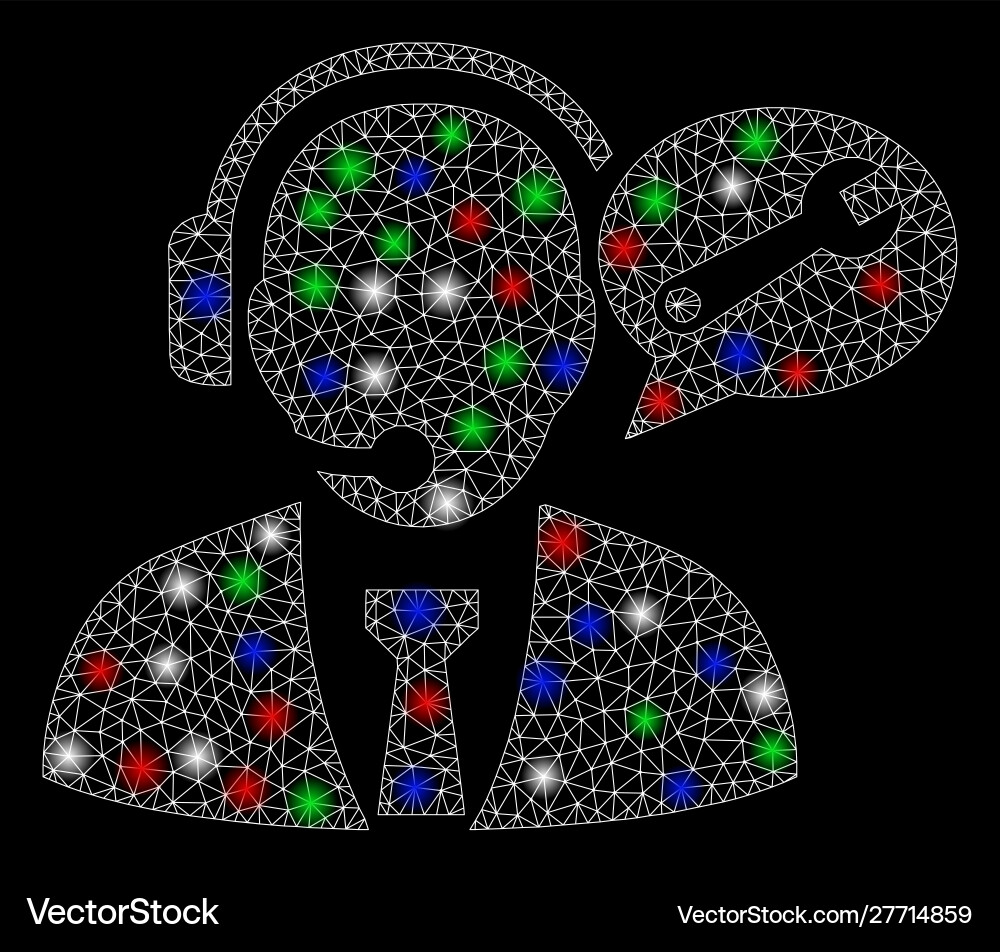 Bright mesh network service manager message Bright mesh network service manager message vector image