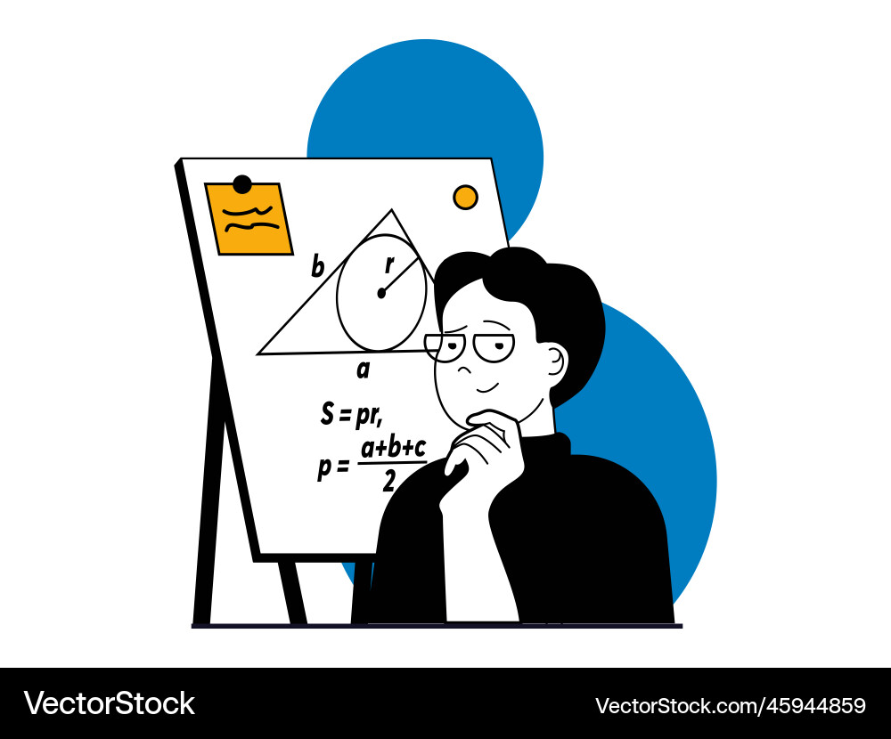 Education concept with character situation Vector Image