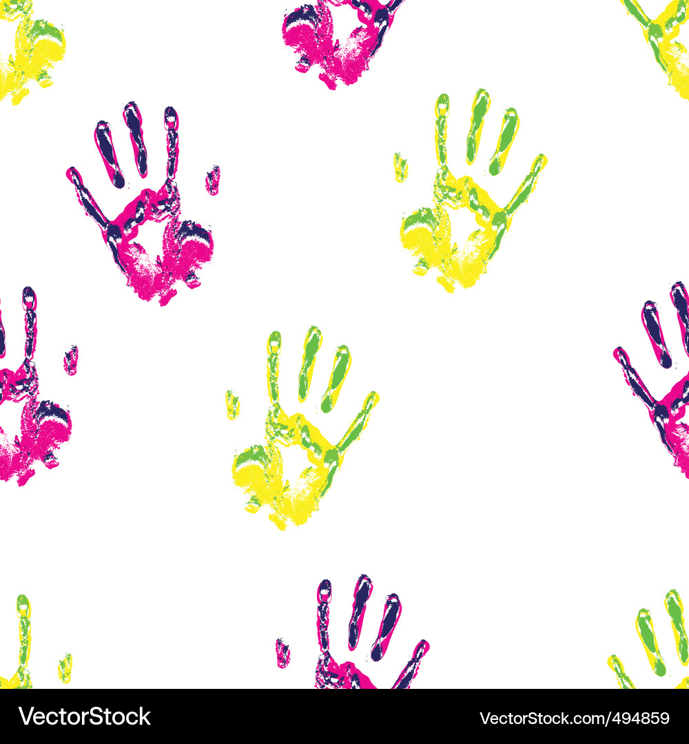 Hands repeatable pattern Vector Image