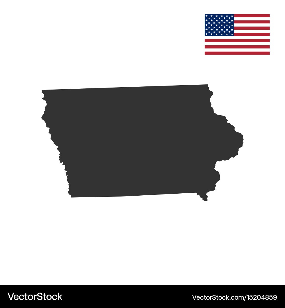 Iowa State Map Vector Image