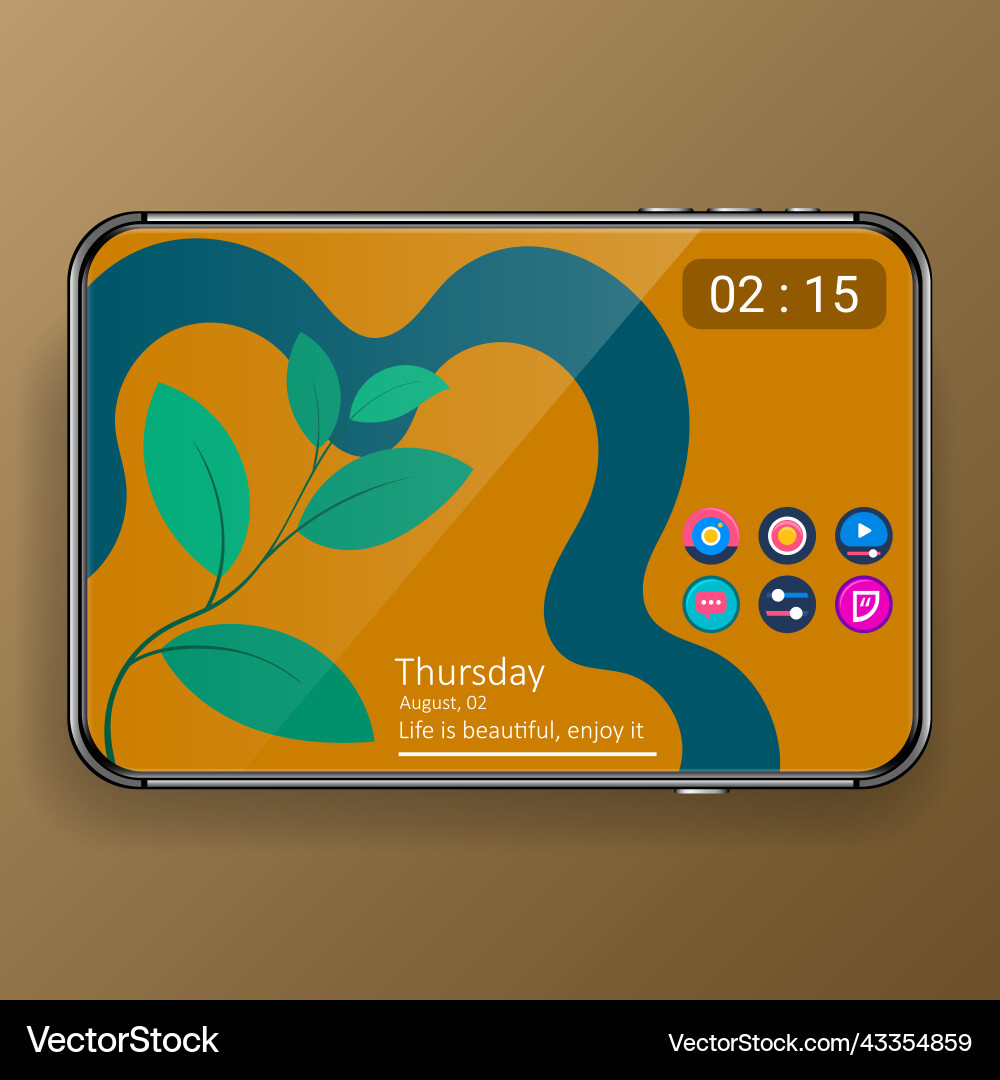 Mobile application menu user interface digital vector image