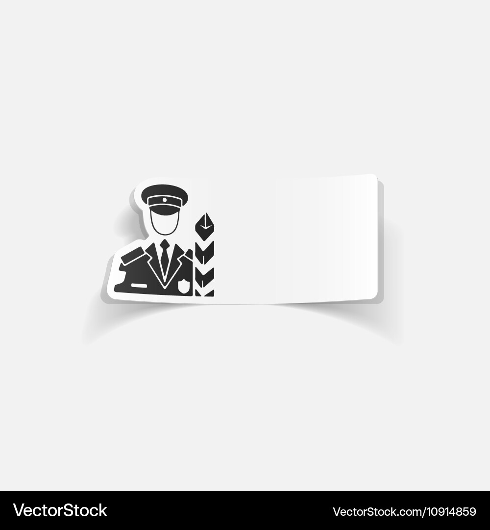 Realistic design element customs inspector Vector Image