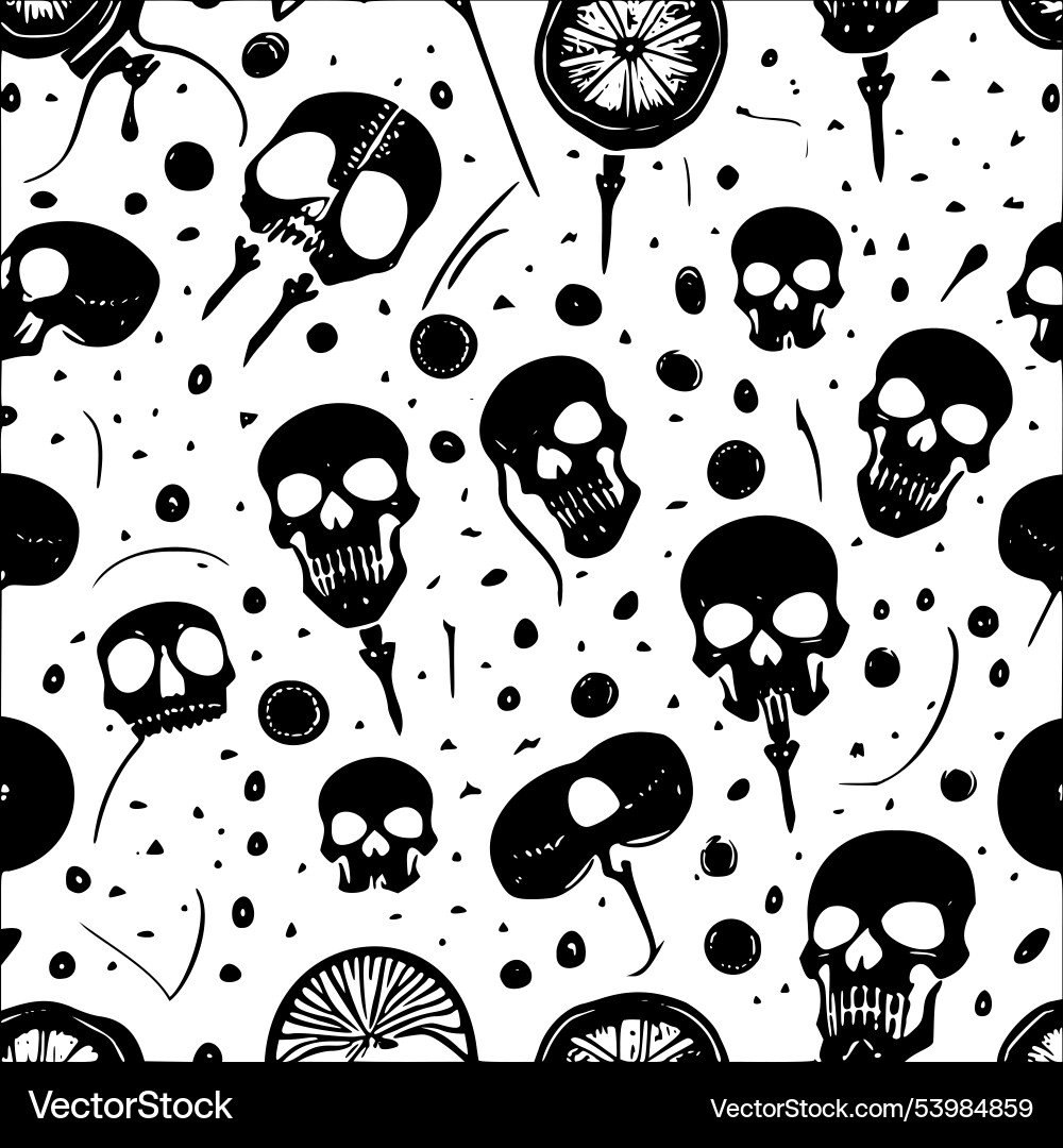 Skeletons abstract pattern seamless vector image