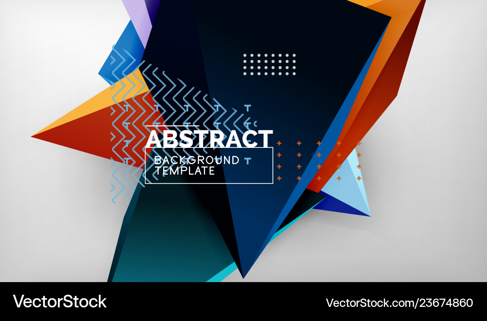 Abstract color triangles geometric background Abstract color triangles geometric background Vector Image