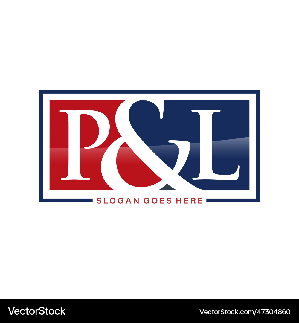 Abstract initial letter l and p linked logo Abstract initial letter l and p linked logo vector image