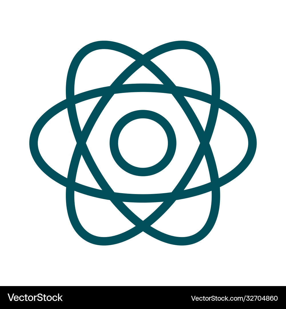 Atom icon thin line for web and mobile modern Vector Image