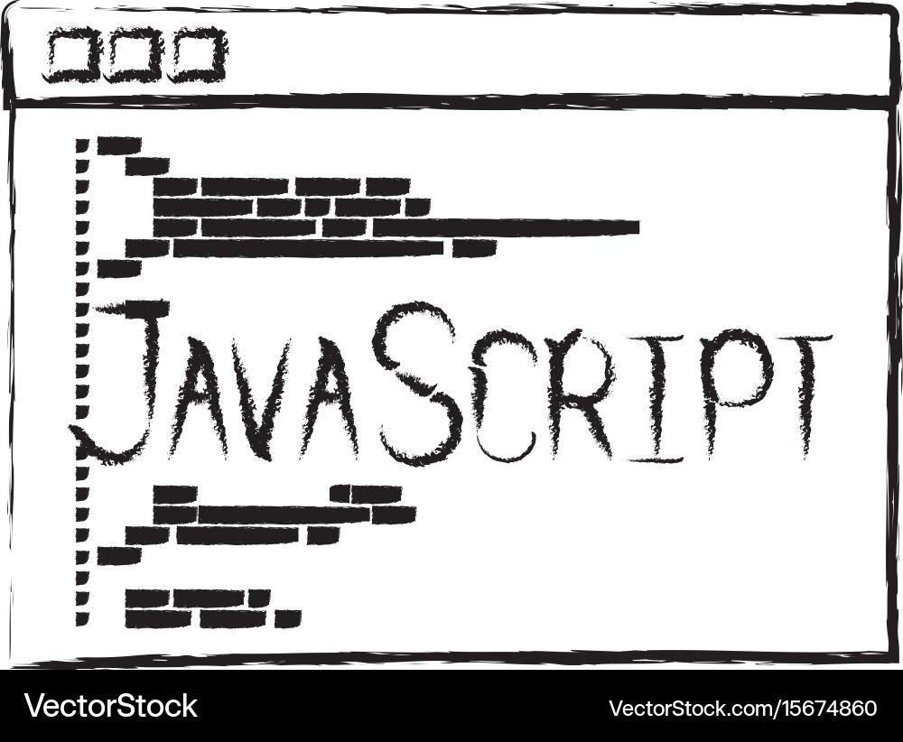 Blurred Programming Window Silhouette vector image