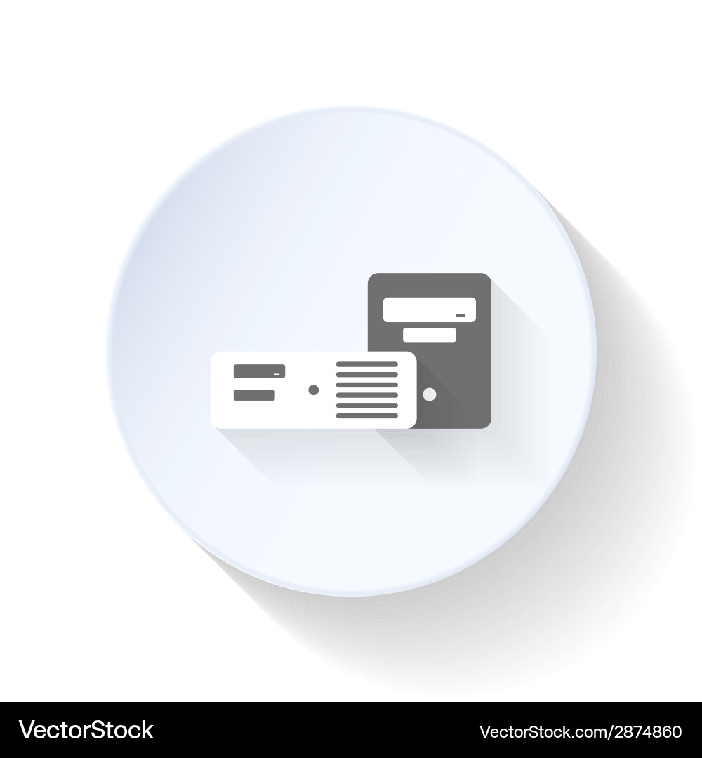 Chassis for desktop computers flat icon vector image