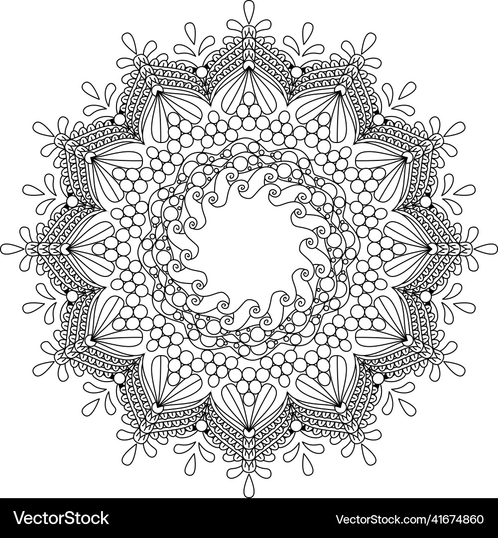 Circular pattern in form of mandala vector image