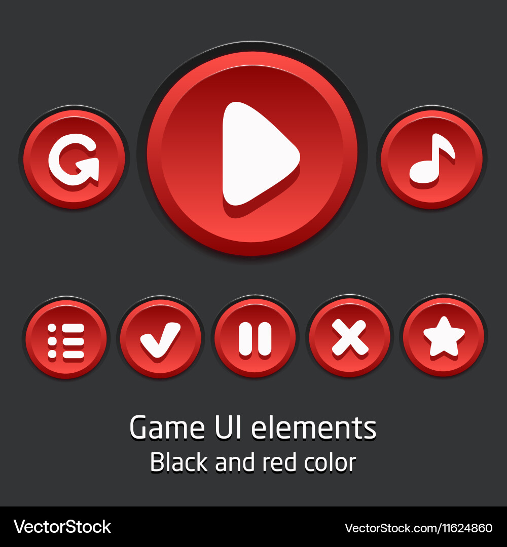 Controls for mobile applications and games vector image