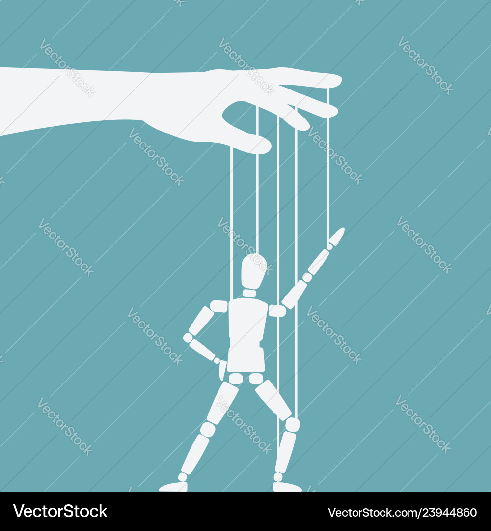 Dancing Puppet Hand vector image