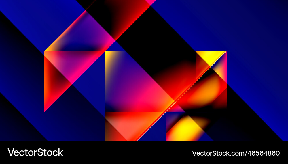 Dynamic triangle design with fluid gradient colors Vector Image