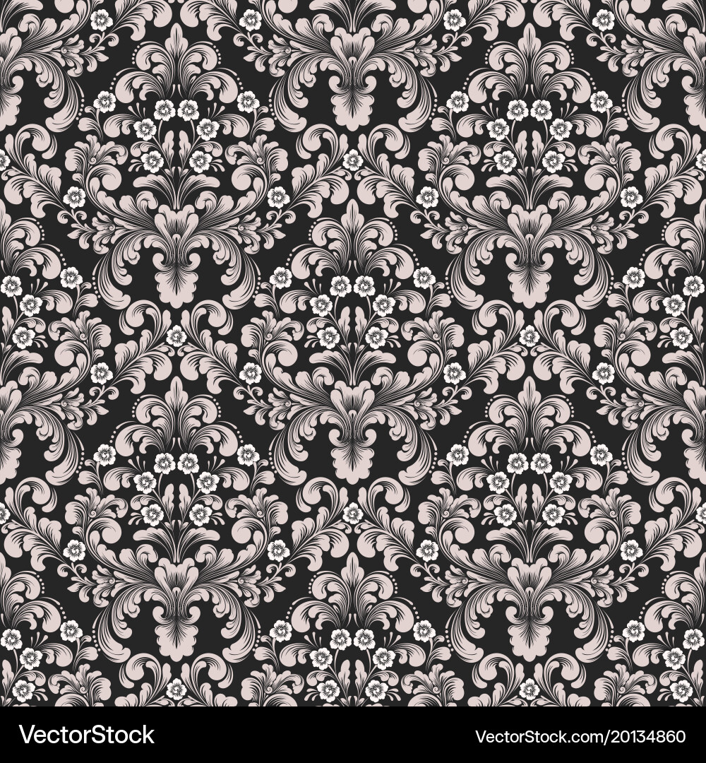 Elegant Damask Pattern Vector Image