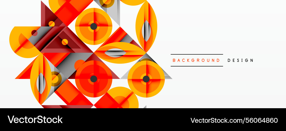 Geometric abstract composition with intersecting Geometric abstract composition with intersecting Vector Image