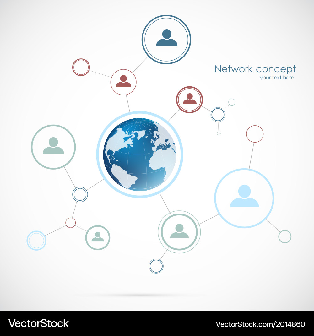 Global Network Connection Background vector image
