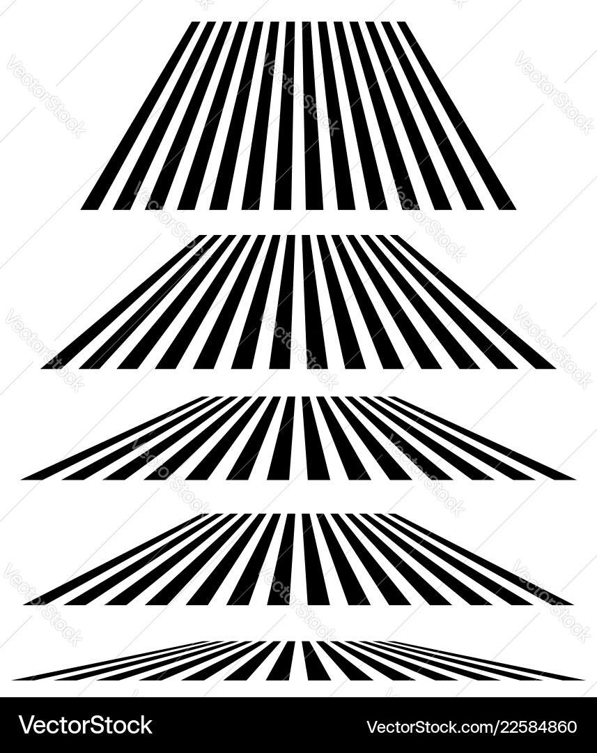 Lines in different level of perspective 3d Lines in different level of perspective 3d vector image
