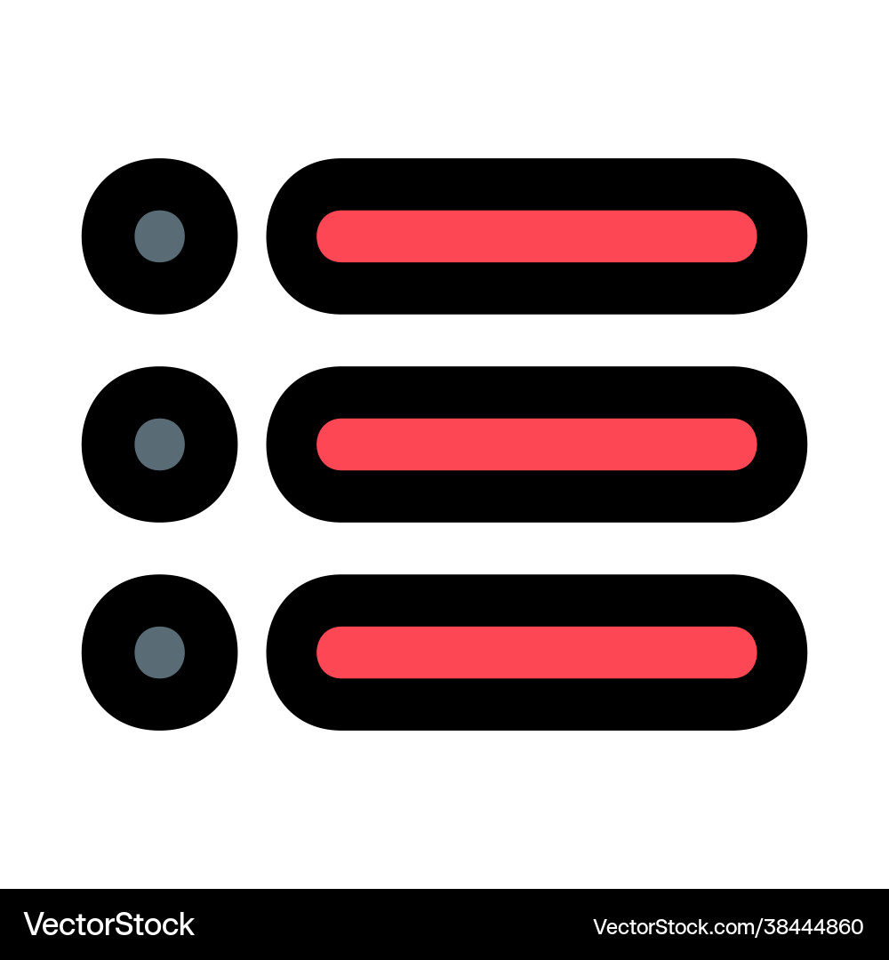 Menu icon in filled line style for any projects Menu icon in filled line style for any projects vector image