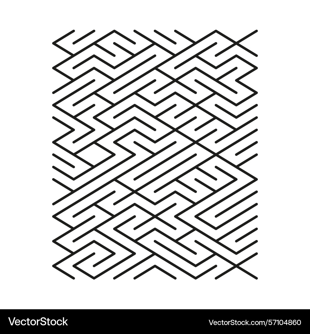 Narrow maze lines complex structure abstract path Narrow maze lines complex structure abstract path vector image