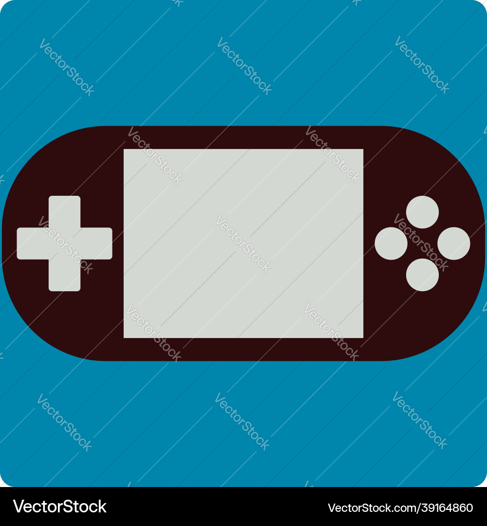 Old game joystick on a white background vector image