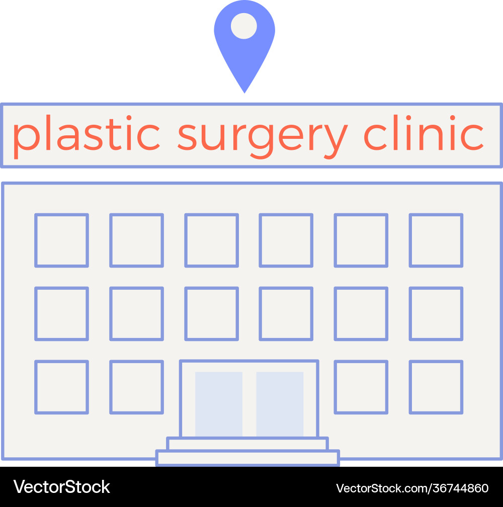Plastic surgery clinic composition Royalty Free Vector Image