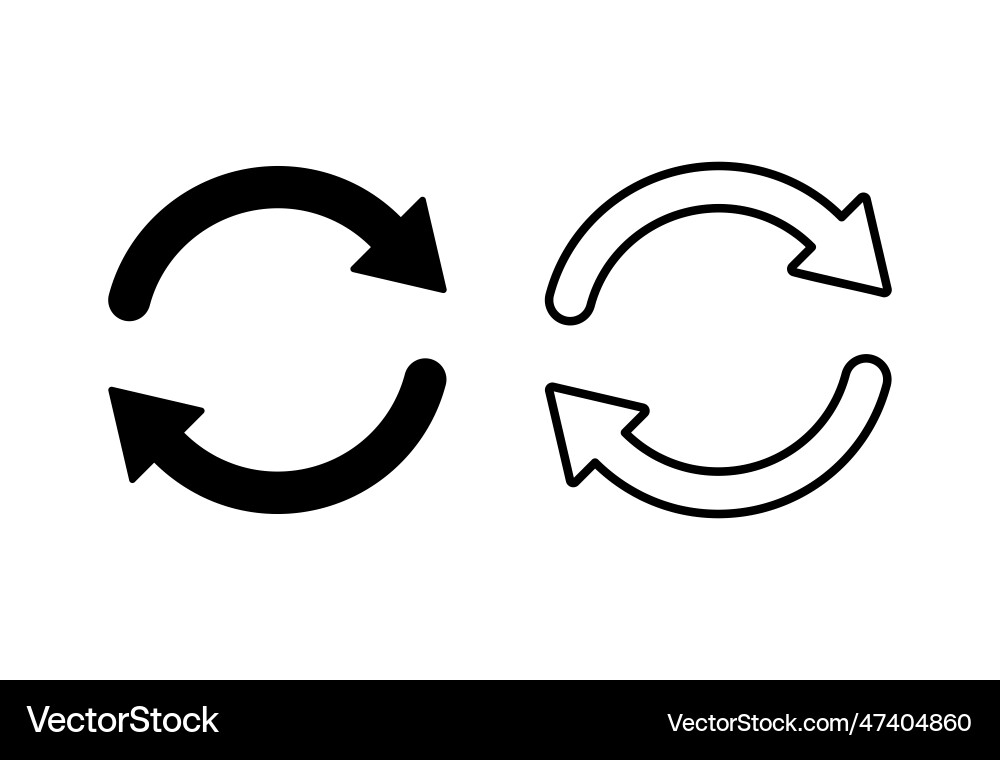 Refresh icon set reload update vector image