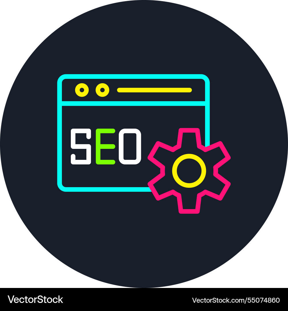Seo and web line multi color icon Vector Image