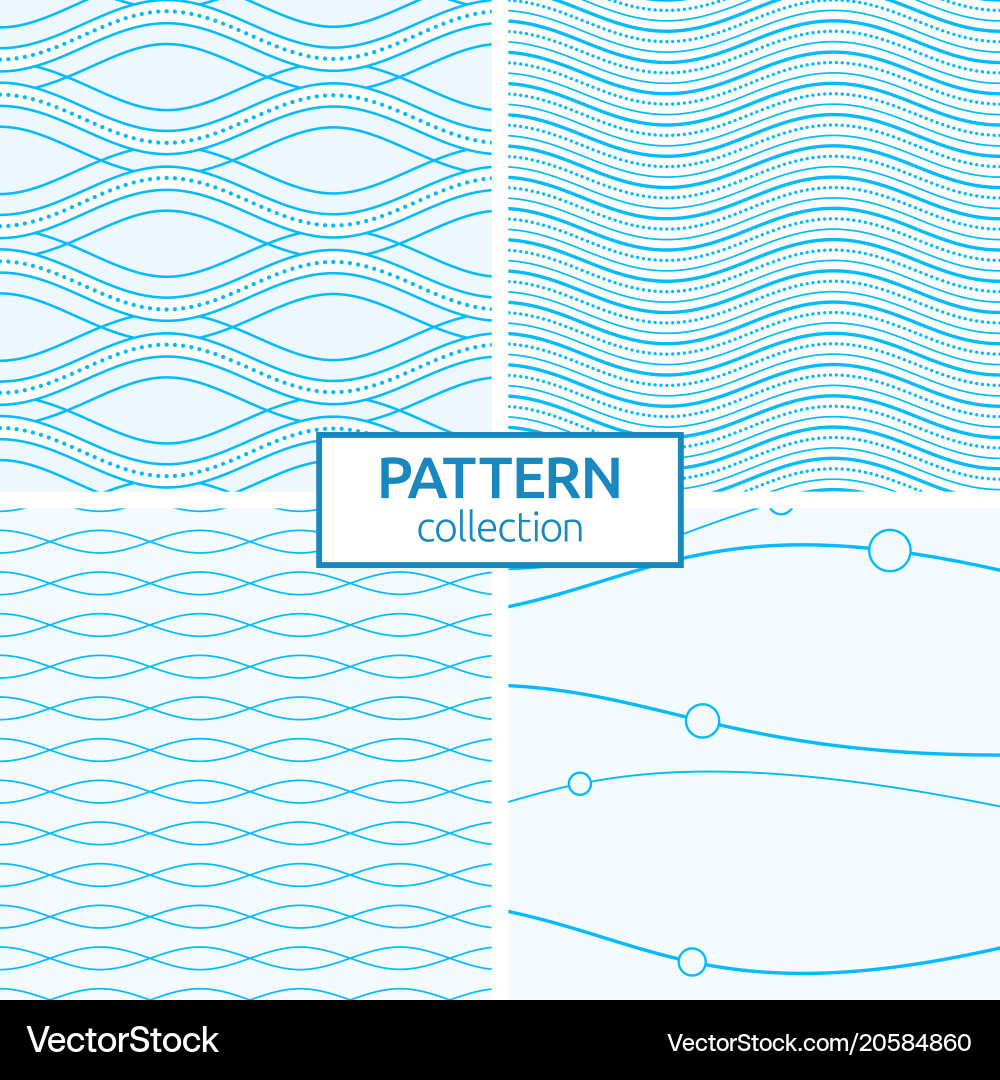 Set of four seamless patterns Vector Image