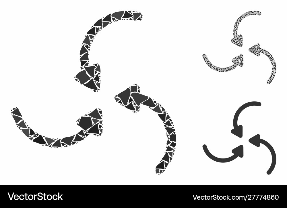 Vortex arrows composition icon humpy items Vortex arrows composition icon humpy items vector image