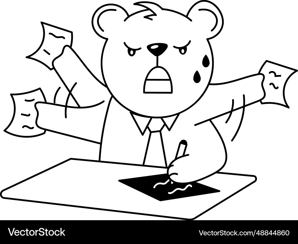 Work overload Vector Image