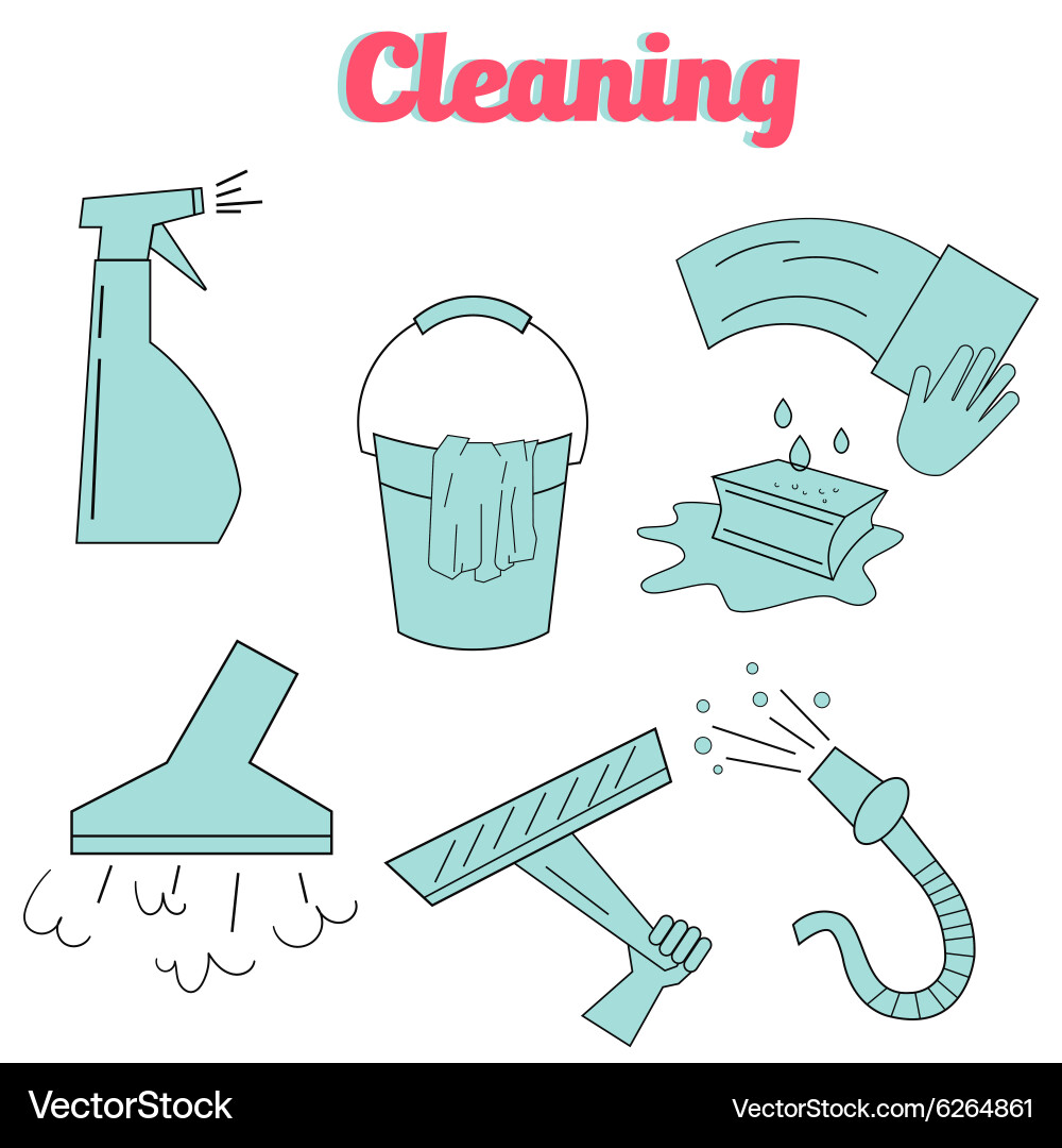 Cleaning icons flat modern style icon Vector Image