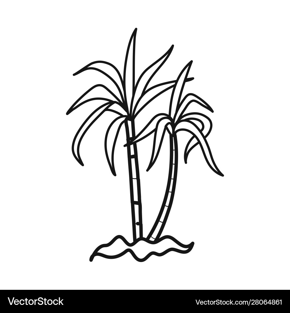 Design tree and cane symbol web element Vector Image