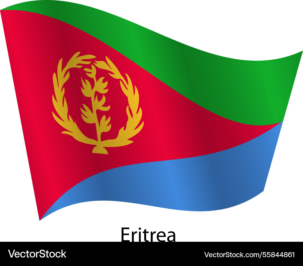 Flag of the country eritrea on a white background Flag of the country eritrea on a white background vector image