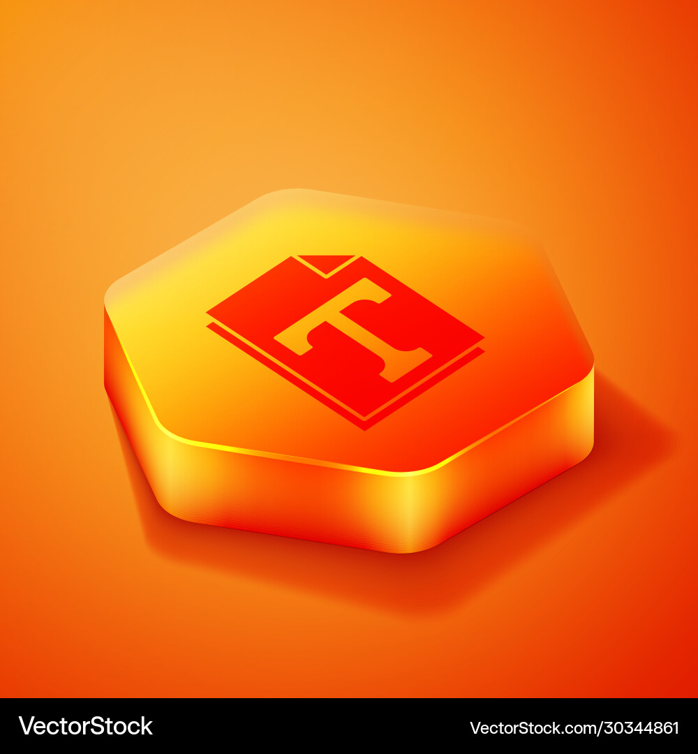 Isometric text file document icon isolated Isometric text file document icon isolated Vector Image