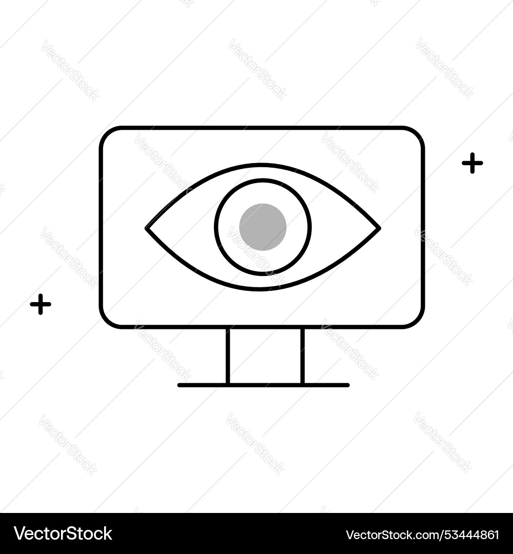 Pattern recognition and computer vision icon Vector Image