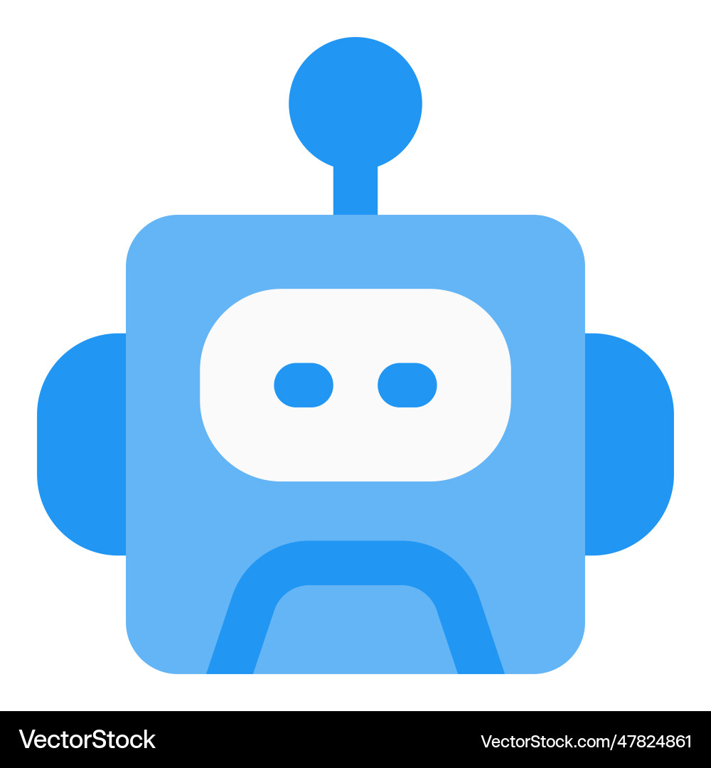 Robot designed with remote control system vector image