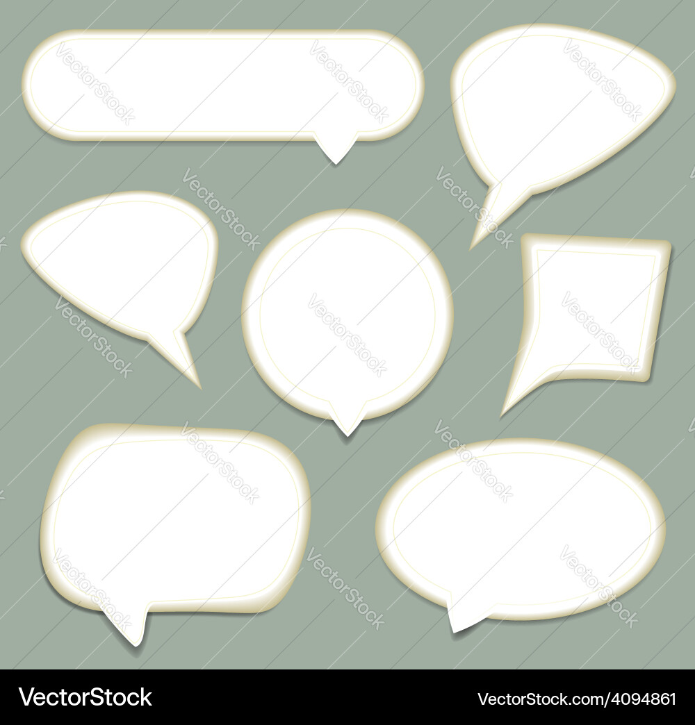 Speech bubble set Vector Image