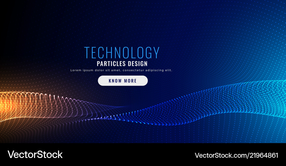 Technology particle mesh background design vector image
