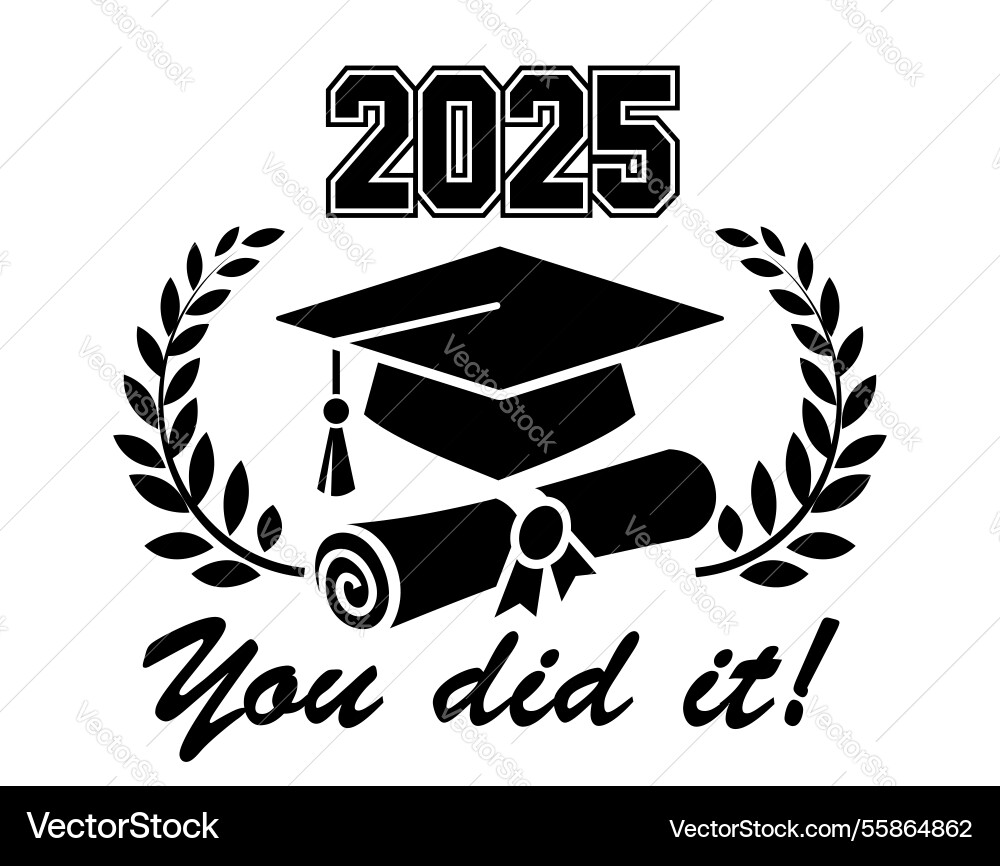2025 graduate class logo6 2025 graduate class logo6 Vector Image