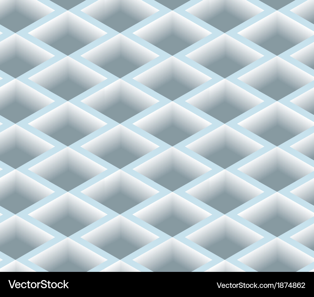 3d square box net seamless pattern background vector image