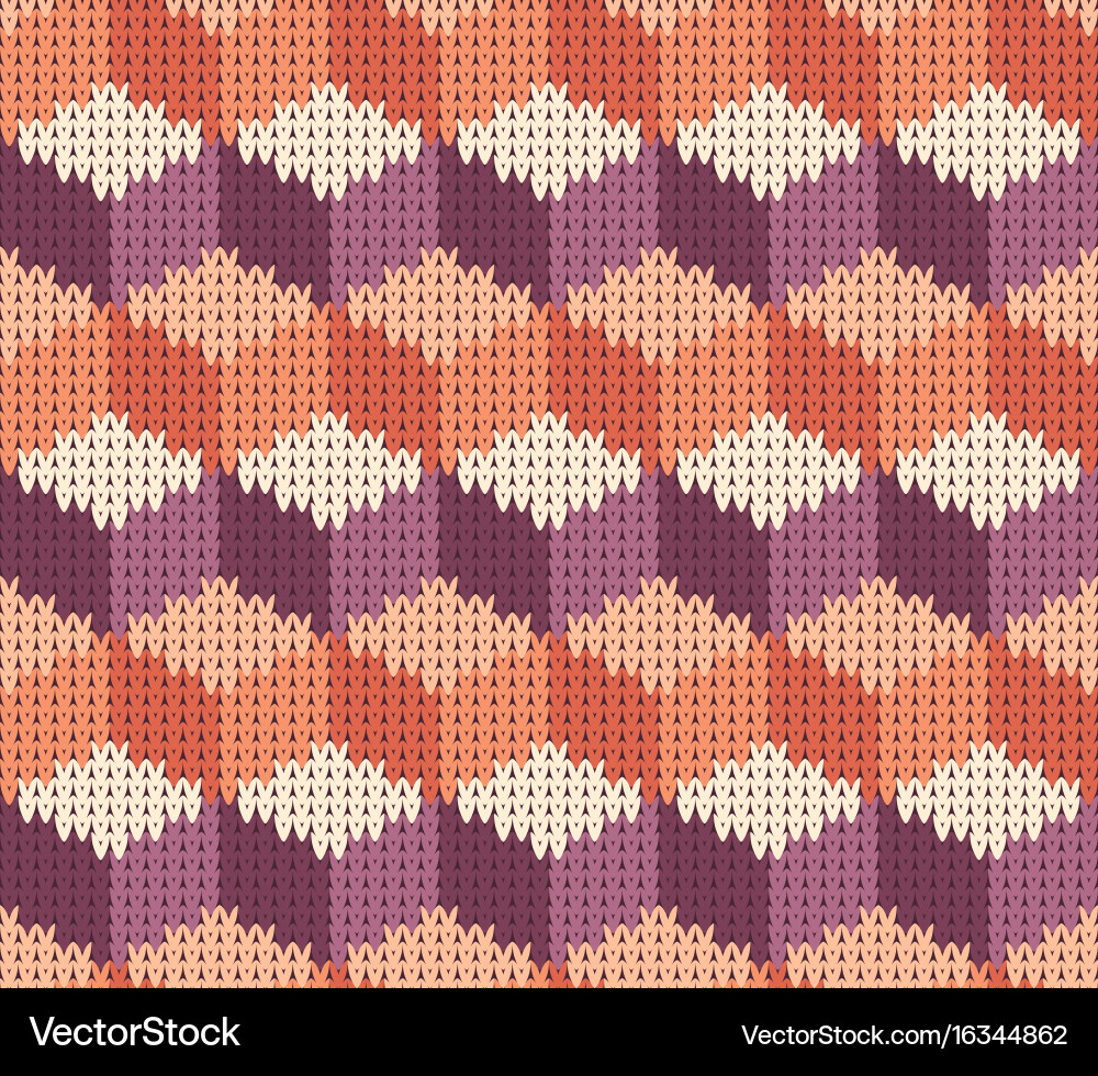 Abstract pattern with seamless knitted texture Vector Image