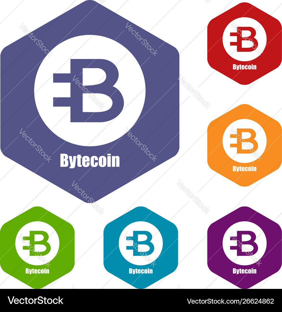 Bytecoin icon simple style vector image