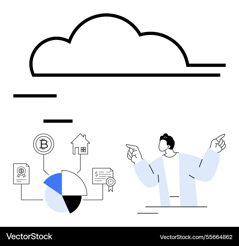 Cloud storage concept showing data integration Cloud storage concept showing data integration vector image