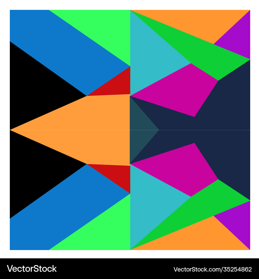 Colorful geometric and curve background pattern vector image