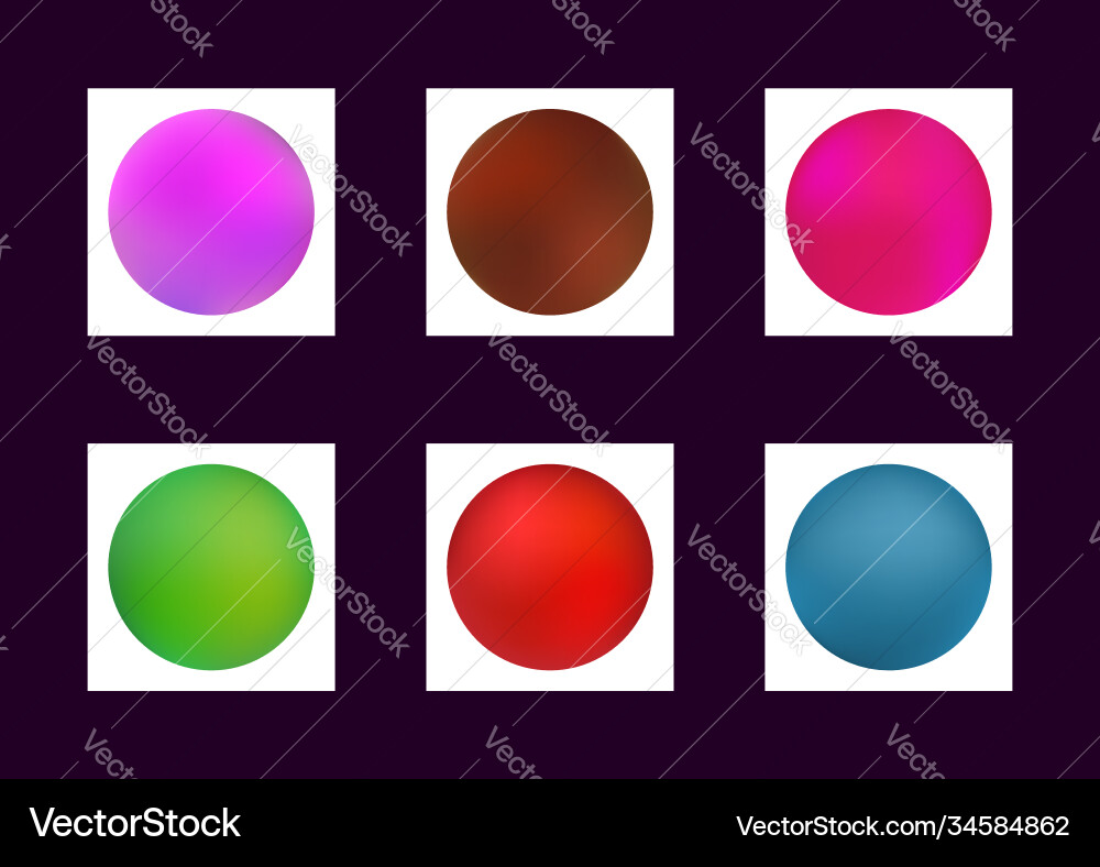 Gradient mesh collection colorful blurred Vector Image