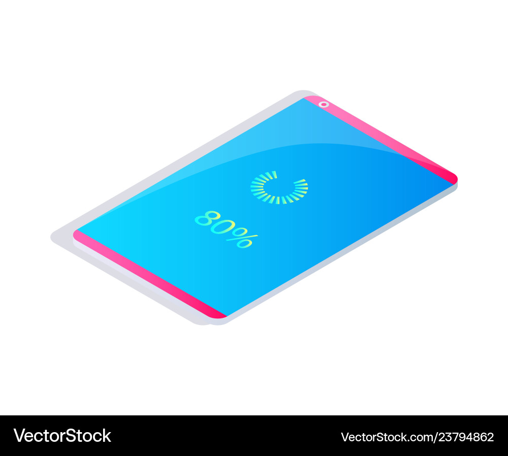 Loading connection process in laptop screen Loading connection process in laptop screen vector image