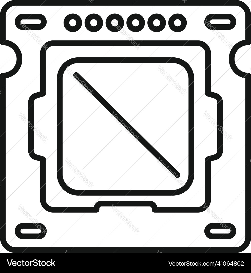 Processor technology icon outline cpu Processor technology icon outline cpu vector image
