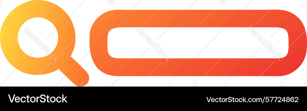 Search icon with input bar online discovery and vector image