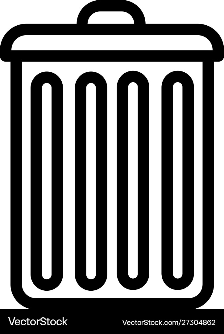 Trash can icon thin line for web and mobile Trash can icon thin line for web and mobile Vector Image