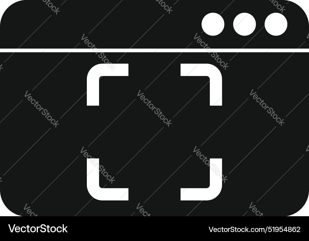 Web-Browser-Fenster anzeigen Fokus-Bildschirm-Symbol Web-Browser-Fenster anzeigen Fokus-Bildschirm-Symbol vektorbild