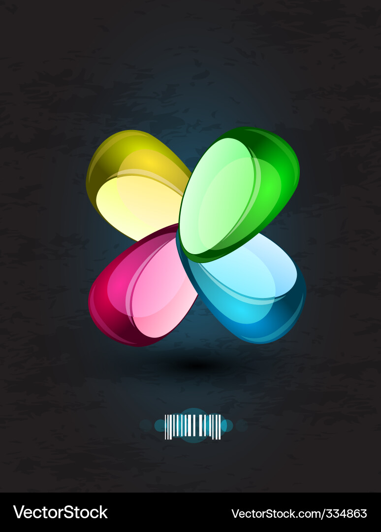 Abstract Dimensional Shapes Vector Image